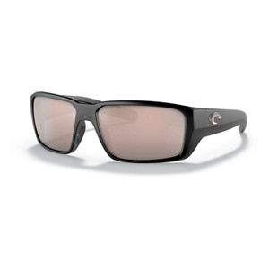 Costa Fantail Pro Sunglasses Polarized in Matte Black with Copper Silver Mirror 580G